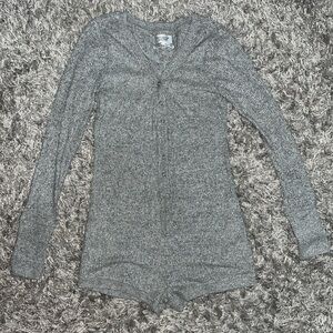 Urban Outfitters Gray Ribbed Bodysuit